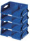 Leitz Ablagekorb Querformat A4 Maxi, 4er Pack, Ideales Sortier- und Ablagesystem für Poststellen und Kopierräume, Blau, Sorty, 52300035