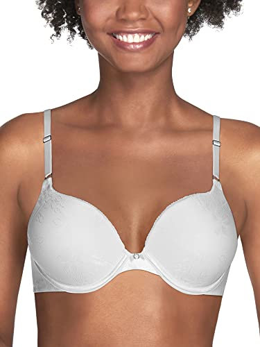 Vanity Fair Ego Boost, Adds to One Full Cup Size, Underwire Push Up Bras for Women Soutien-Gorge, Opaque, Jacquard Blanc, 38C Femme