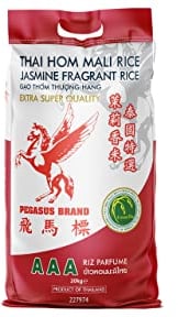 Pegasus Fragrant Rice 5 kg Extra Super Quality Aromatic Jasmine Rice Enhances Curries & Seafood Dishes, Light Fluffy Texture, Essential for South-Eastern Cuisine