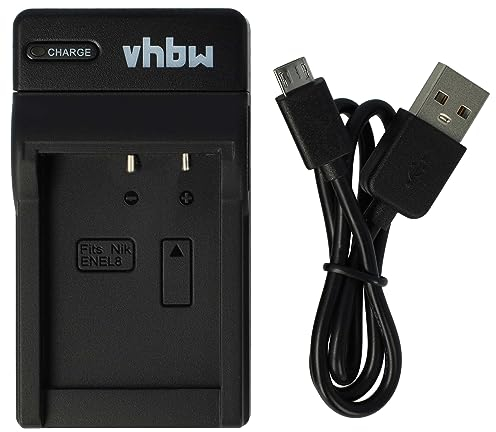 vhbw Chargeur USB de Batterie Compatible avec Nikon CoolPix P1, P2, S1, S2, S3, S5, S6, S7, S7c, S9 Batterie Appareil Photo Digital, DSLR, Action cam