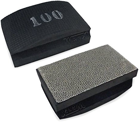 WEFEX Diamant-Handschleifpad Körnung 100 für Granit, Natursteine, Kunststeine, Marmor, Glas, Keramik