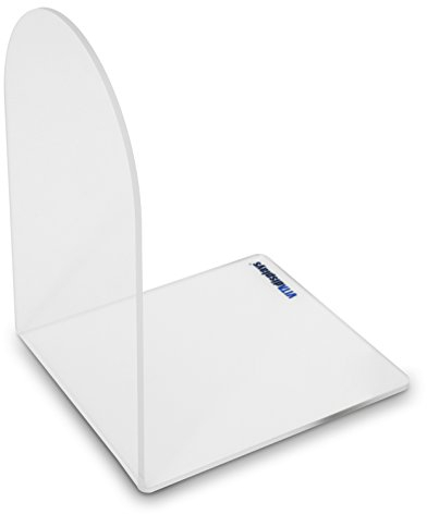 Regal Buchstütze 13.5 x 15 x 20.5 cm im Rund Design als Winkel-Buchhalter aus original PLEXIGLAS®