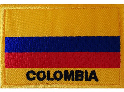 Kolumbien-Flagge zum Aufbügeln oder Aufnähen auf Hemden, Kleidung, Südamerika, bestickter Abzeichen