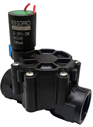 Riegopro Electroválvula RP-100 1 24V A.C. con selector para Apertura Manual para programadores de 24V