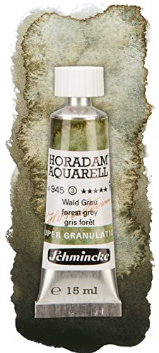 Schmincke – HORADAM® AQUARELL, Super Granulation, Wald Grau, 15 ml, sehr stark granulierende Farbtöne, feinste, supergranulierende Aquarellfarben