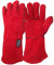 RuviGrab - Guantes de Soldador Profesionales | Guantes Ignífugos | Ropa de Soldador | Protección para Soldadura | Guantes para Altas Temperaturas | Chimenea, barbacoa, leña | rojo