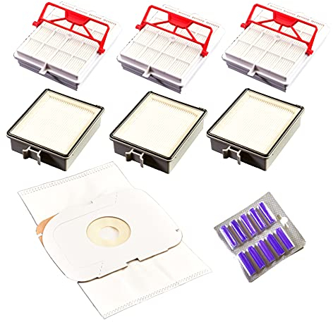 3 Hygienefilter Langzeitfilter + 3 Carbonfilter + 20 Staubbeutel + Duft kompatibel LUX Intelligence S115