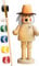 Räucherfigur zum selbst bemalen - komplett mit Pinsel und 6 Farben! - ca 14 cm, Holz
