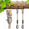 BeneLabel 2er Schaukel Befestigung Baum, 200cm Hängematte Aufhängung Seil Einstellbar Hängesessel Gurt mit Karabiner Baumschaukel Nestschaukel Balkenbefestigung, 454kg/10mm Durchmesser, Natural