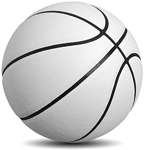 MINDCOLLISION Größe 5/6/7 Massivfarbe Basketball, Nein Norm rutschfest verschleißfest, geeignet für Indoor- und Outdoor-Kinderfrauen-Jugend-Erwachsener Basketball,Weiß,5