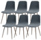 Lydevo Stuhlhussen 6er Esszimmer Strech Stuhlhussen für Esszimmerstühle Universal Waschbar Bezug Stuhlhussen Skandinavisch Stuhlüberzug für Küchenstühle Hotel Bankett,Diagonal#Blau Grau
