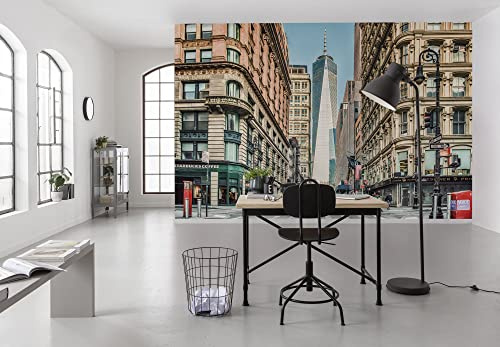 Komar Vlies Fototapete - Downtown - Größe 368 x 248 cm, 4 Teile inklusive Kleister - Tapete, Wohnzimmer, Schlafzimmer