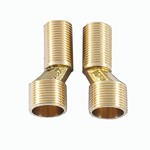 BiaoTeng Adaptateur Robinet Baignoire,Raccord Laiton 3/4 1/2,Bras Pivotant RéGlable,Reducteur 3/4 Vers 1/2,Reducteur 3/4 Vers 1/2,Raccord Excentré Wc,Or B