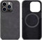 ZYSDDZ Alcantara Handyhülle für Apple iPhone 13 Serie, handgefertigte Halbwickel-Wildleder-Stoffhülle, kompatibel mit kabellosem Laden (iPhone 13 Pro, schwarz)
