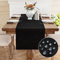 AooHome Tischläufer Schwarz 40X140cm, Tischdeko Leinen-Optik Abwaschbar Tischband aus Polyester Wasserabweisend mit Lotuseffekt, Dauerhaft Kratzfest für Esszimmer Hochzeiten Party Weihnachten