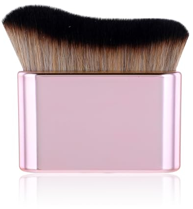 1 Stück Selbstbräunungs Pinsel Mit Welcher Synthetischer Faser Foundation Pinsel Für Gesicht Und Körper Make Up Pinsel Für Selbstbräuner Make-Up Flüssige Foundation Und Mehr (Rosérosa)