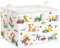 Clastyle 36L Groß Buchstabe Baufahrzeug Bagger Kinder Aufbewahrungskorb mit Henkel Weiß Rechteckig Spielzeug Kleidung Aufbewahrungsbox für Kinderzimmer Bad