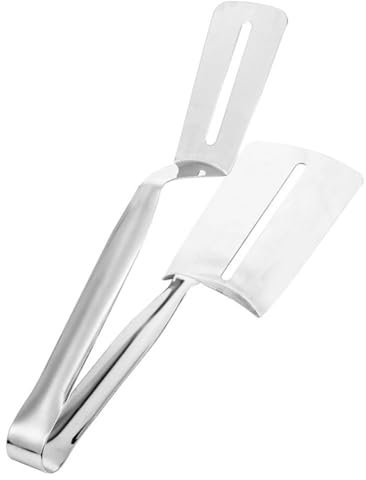 Fiorky Viele Funktionen, doppelseitige Lebensmittel-Fip-Schaufel, Clip, Brotschaufel, Edelstahl, Verbrühschutz, Schaufel for Beefsteak, Brot, Hamburger, for die Küche zu Hause