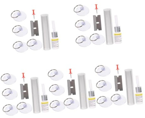 SOLUSTRE 5juegos Kit De Reparación De Parabrisas para Grietas y Chips Efectivas para Restaurar Cristales De Automóvil Portátil y De Usar