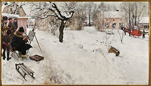 MHFFDYIV Bekannt Wand Kunst Bild Leinwanddruck Bilder Freilichtmaler von Carl Larsson Leinwand Wandbilder für Wanddekoration 60x90cm