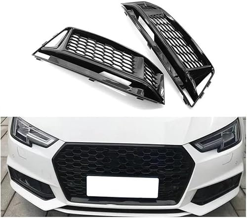 IONZS Auto Front Kühlergrill für Audi S4 A4 B9 S-Line 2016-2018,Mesh-Grill für die Stoßstange,Vorne Kapuze Kühlergrill,Mittelnetz Grilles