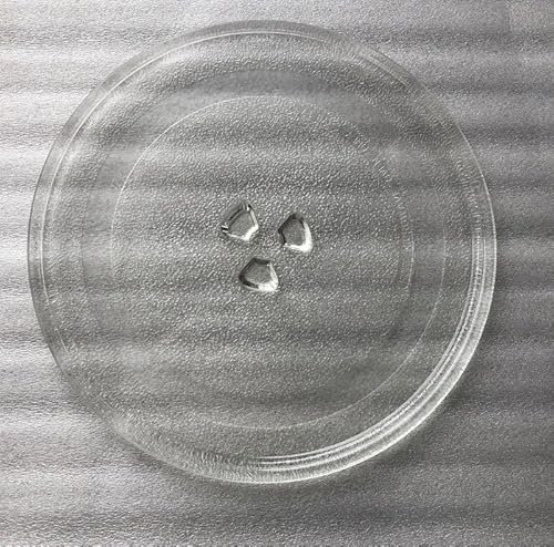 ASelected Assiette tournante universelle pour micro-ondes, 24,5 cm, plaque en verre, plaque de rechange pour micro-ondes, cuisine, salle à manger