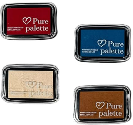 INCAUCA Stempelkissen für Gummistempel, waschbare Stempelkissen, Finger-Stempelkissen zum Stempeln, Bastel-Stempelkissen, Partner, DIY, Farbe für Papier, Holz, Stoff, Fingerabdrücke, Scrapbook (A)