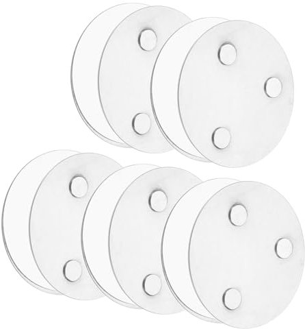 QUARKZMAN 5 Stück Rauchmelder Magnethalter mit Extra Starken Klebepads & 3-Fach Magneten Universal Magnethalterung Aufhängung zum Kleben 50mm Durchmesser für Rauchwarnmelder Feuermelder