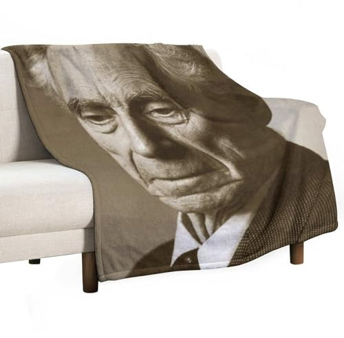 Flanelldecke aus dem 19. Jahrhundert, Motiv: britische Philosophen Bertrand Russell, Promi-Poster, Flanelldecke für Couch, Sofa, Fleece-Überwurf, Decken, 300 g/m², Schlafzimmer, Dekoration, für alle