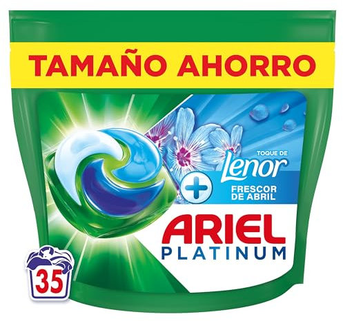 Ariel PODs Platinum, Detergente Líquido En Cápsulas Frescor De Abril Cápsulas, 35 Lavados