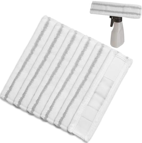 SENLINLIN Pack of 6 Replacement Pads for Kärcher Window Cleaners, for Kärcher Spray Bottle Replacement Parts, Microfibre Compatible with Karcher WV1 WV 50 WV75 Window Vacuum Cleaner Accessories