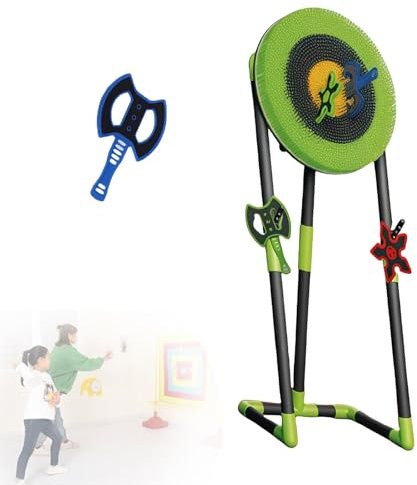 Axe Throwing Game Set - Foldable Throw Target Game with Axe & Lawn Dart Combo for Indoor/Outdoor Fun, Perfect for Families and Kids