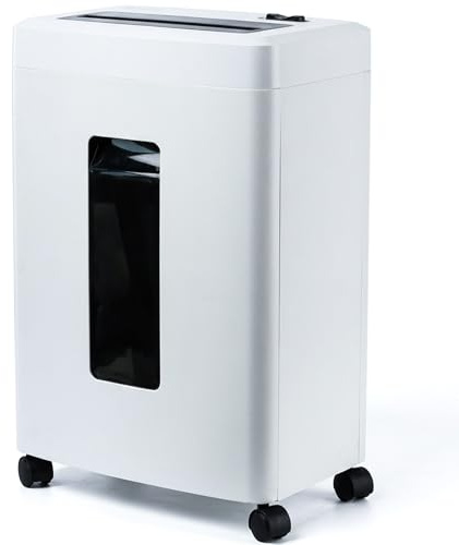 Fonirvanic Schredder Papier Aktenvernichter Elektrisch: 10-Blatt Papierschredder Mikroschnitt P5 Hochsicherheit Dokumente Kreditkarten 18L Behälter für Zuhause/Büro/Unternehmen/Haushalt