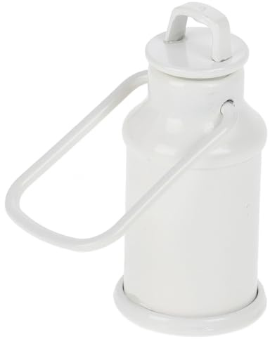KICHOUSE Mini Pot à Lait pour Maison de Poupée Décor de Porche de Ferme Bidon à Lait Pot à Eau Miniature Accessoire de Cuisine