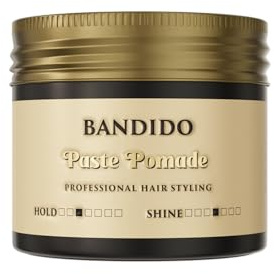 Bandido Paste Pomade 125 ml – Haarwachs Herren mit mittlerem Halt & Glanz, Hair Wax & Styling Paste für flexible Frisuren, natürliche Struktur & Kontrolle