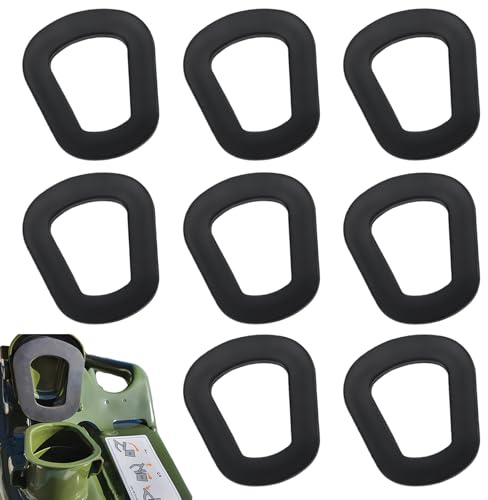 8 Pcs Universal Rubber Jerry Can Gaskets, Replacement Fuel Can Seals | Oil-Resistant Petrol Washers for 5L 10L 20L NATO Military Style Cans, Leak-Proof, Durable NBR Rubber, Perfect Replacement