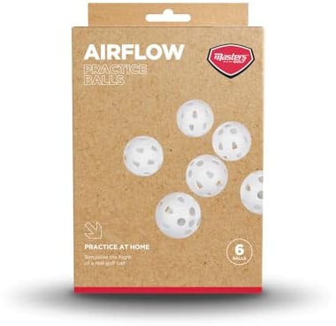 MASTERS GO White Masters Airflow Übungsbälle, Unisex, 6 Stück
