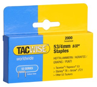 Tacwise 0333 Typ 53/4 mm Verzinkte Heftklammern, 2000 Stück