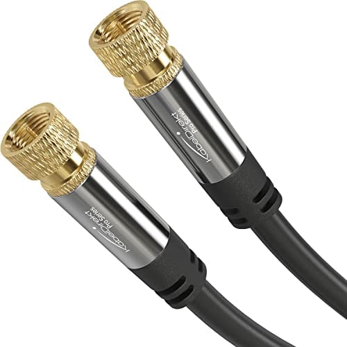 KabelDirekt – Cavo SAT, Antenna TV, Coassiale – 1 m – Cavo Satellitare 4K con connettore F in metallo – Disponibile in 0,5-30 m (per radio/TV, DVB-T, DVB-C, DVB-S/DVB-S2, internet, nero)