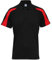 AWDis Cool Contrast Polo Jet Black/Fire Red