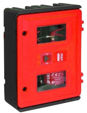 Lockable Double Fire Extinguisher Cabinet