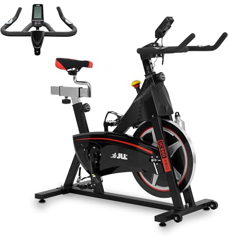 JLL IC300 Pro Exercise Bike for Home Use, Direct Belt Driven with 20kg Flywheel, Magnetic Resistance, 3-Piece Crank, Stationary Bike with LCD Monitor, Heart Rate Sensors, Indoor Cycling Bike