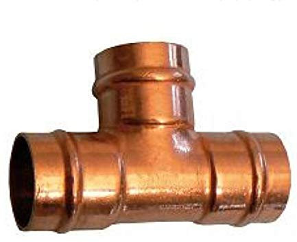 22mm Solder Ring Equal Tee - Bag of 2