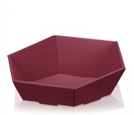 Weinkarton24.com 10 x Präsentkorb, Geschenkkorb, Wellpappkorb Swing Bordeaux Mini