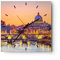 Modern Wanduhr Rom Italien Basilika Geschichte 40x40cm Quadrat Groß Wand Uhr Glas Analog Zimmeruhren Küche Büro Wohnzimmer Glasuhr Wall Clock Dekoration Design Wanddekoration Küchenuhr C3AC40x40-2704