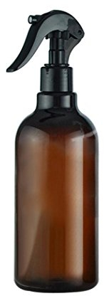 Botellas vacías de plástico ámbar con pulverizadores de gatillo negro, recipiente recargable de 500 ml para aceites esenciales, productos de limpieza o aromaterapia