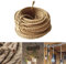 GreenSun LED Lighting Rope Cable Electrical Wire, 10M 2x0.75mm Textile Hemp Electric Wires, 2 Core Electric Cable for DIY Lamp Accessories