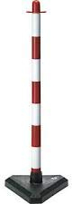 COLONNINA SEGNALETICA Bianco/Rosso Altezza 90 cm. (Base in cemento)