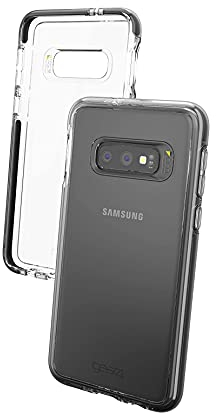 Gear4 Piccadilly transparente Handyhülle mit verbessertem Stoßschutz [D3O-geschützt], schlankes, robustes Design Kompatibel mit Samsung Galaxy S10e – Schwarz