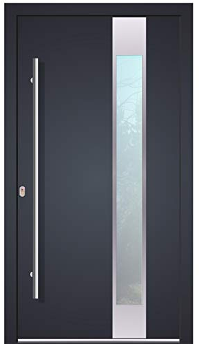 Haustür Welthaus WH75 RC2 Premiumtür Aluminium mit Kunststoff LA150 Tür 1000x2000mm DIN Links Farbe aussen anthrazit 7016 Innen weiß außengriff BGR1400 innendrucker M45 Zylinder 5 Schlüßel